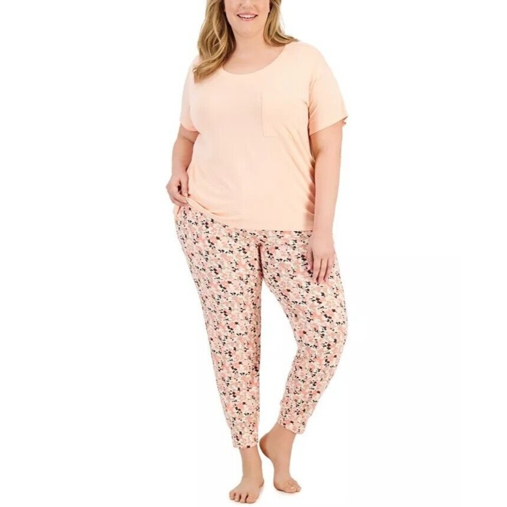 NWT Alfani Plus Size Essentials Pajama T-Shirt, Color:  Tropical Peach, Size: 2X